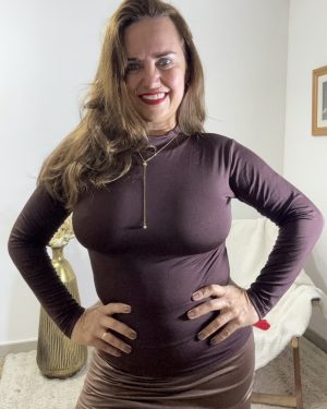 Blusa Gola Alta de Manga Longa