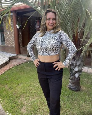 Cropped de Animal print